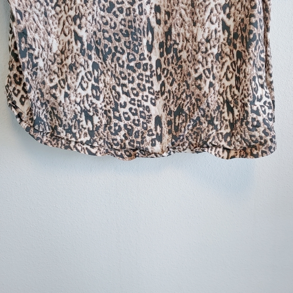 House of CB London Animal Print Short Sleeves Shirt Sz M Contemporary Casual - Picture 9 of 12